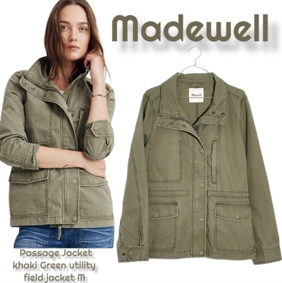Madewell Passage Jacket surplus military-inspired field jacket khaki green coat - Picture 1 of 16